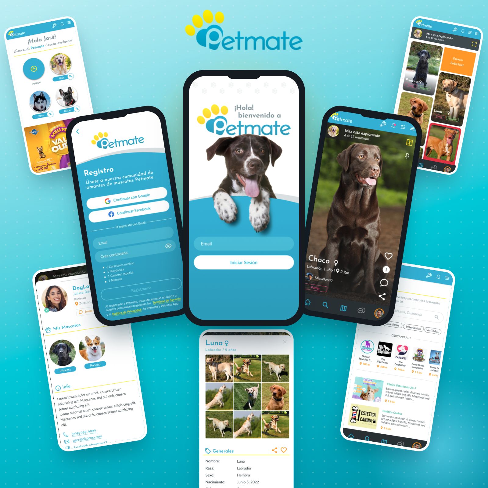 Petmate app UI/UX design