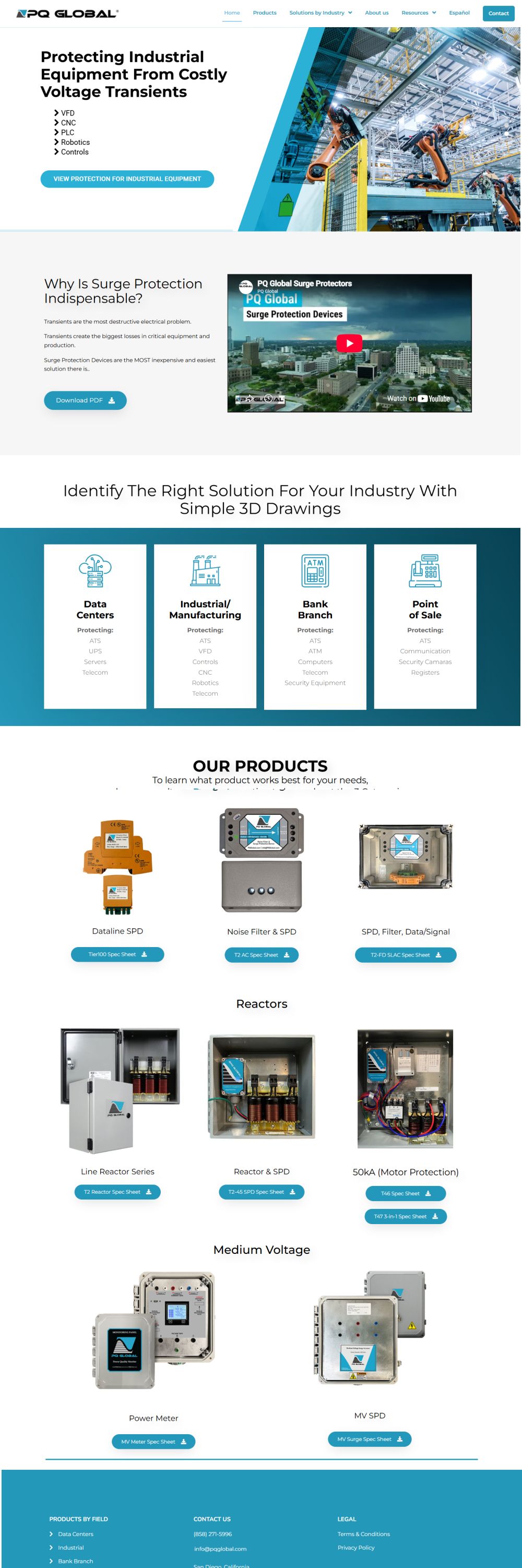 PQ Global website design